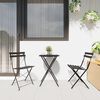 vidaXL Silla Plegable para Jard&iacute;n 2 pcs Antracita 42 x 46 x 82cm Acero