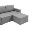 vidaXL Sof&aacute; cama modular de 3 plazas tela gris claro