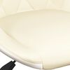 vidaXL Silla de comedor giratoria de cuero sint&eacute;tico crema y blanco