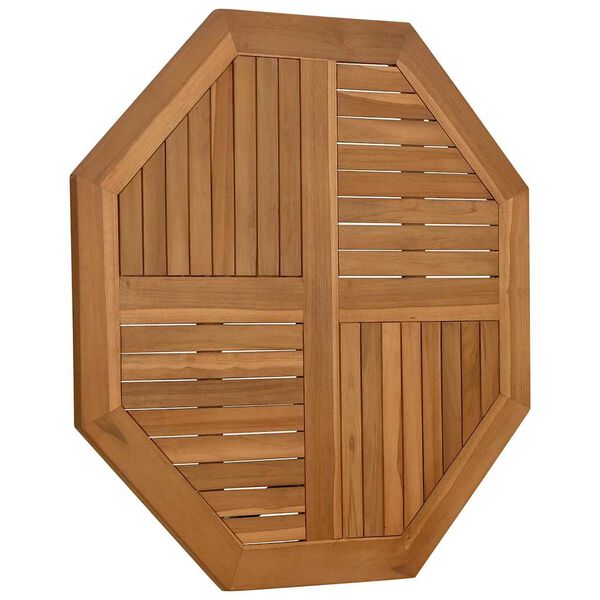 vidaXL Tablero de mesa octogonal de madera maciza de teca 90x90x2,5 cm