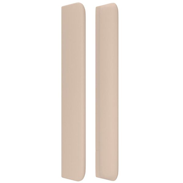 vidaXL Cabecero con orejas cuero sint&eacute;tico capuchino 103x16x118/128 cm