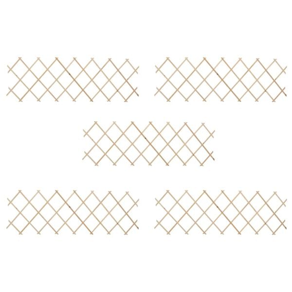 vidaXL Vallas enrejadas 5 uds madera de abeto 180x60 cm