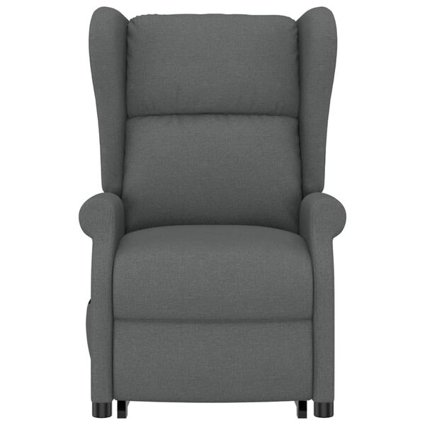 vidaXL Sill&oacute;n elevable tela gris oscuro
