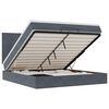 vidaXL Estructura cama otomana colchones terciopelo gris oscuro
