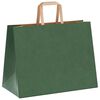 vidaXL Bolsas de papel con asas 250 uds verde 32x17x25 cm