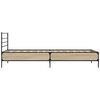 vidaXL Estructura cama madera ingenier&iacute;a metal roble Sonoma 90x200 cm