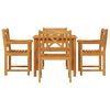 vidaXL Conjunto de Comedor de Jard&iacute;n 5 pcs Marr&oacute;n