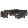vidaXL Conjunto de sof&aacute;s de jard&iacute;n 14 uds. Gris rat&aacute;n sint&eacute;tico