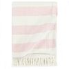 vidaXL Manta a rayas algod&oacute;n rosa envejecido 160x210 cm