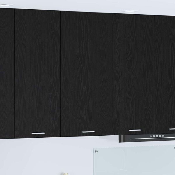 vidaXL Mueble colgante con puerta Roble Negro y 50 x 31 x 100 cm