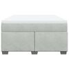 vidaXL Cama box spring con colch&oacute;n terciopelo gris claro 160x200 cm