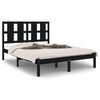 vidaXL Estructura de cama madera maciza negra 120x190 cm