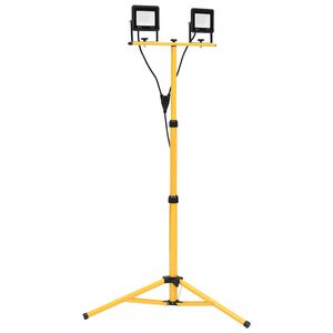 vidaXL Foco LED con tr&iacute;pode 2x20 W blanco c&aacute;lido