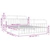 vidaXL Estructura cama sin colch&oacute;n con estribo metal negro 180x200 cm