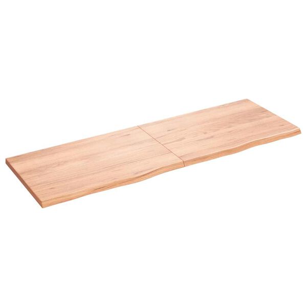 vidaXL Estante pared madera roble tratada marrón claro 180x60x(2-4) cm