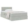 vidaXL Cama con almacenamiento Gris Claro 120 x 190 cm Terciopelo
