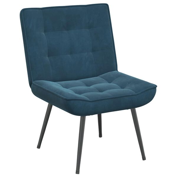 vidaXL Sill&oacute;n de relax con reposapi&eacute;s terciopelo azul