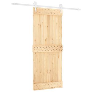 vidaXL Puerta Corredera Natural y Blanco 85 x 210 cm