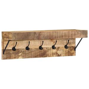 vidaXL Perchero Marr&oacute;n 73 x 19 x 23 cm Madera maciza de Mango