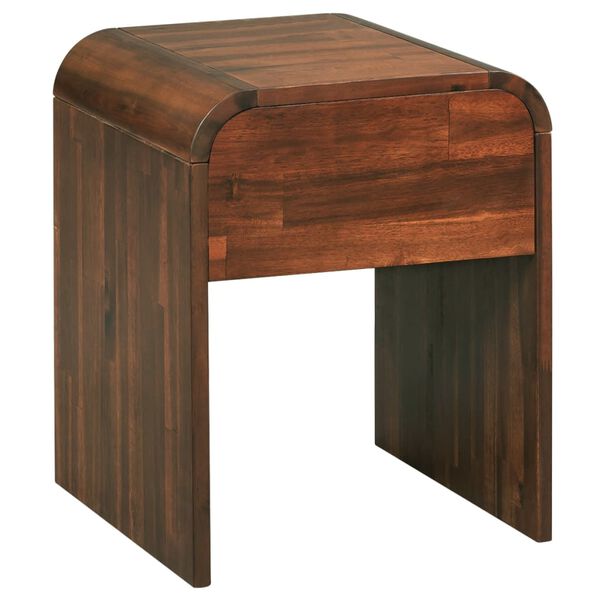 vidaXL Mesita de noche de madera maciza acacia 41,5x42x52 cm