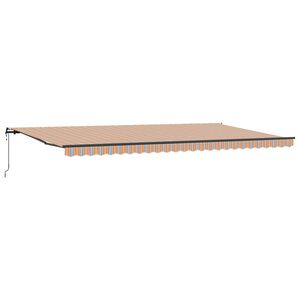 vidaXL Toldo retr&aacute;ctil Multicolor 600 x 350 cm Tela y Aluminio