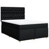 vidaXL Cama box spring con colch&oacute;n tela negro 140x200 cm
