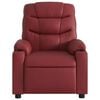 vidaXL Sillón reclinable de cuero sintético rojo tinto