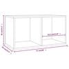 vidaXL Caja para discos vinilo madera contrachapada blanco 71x34x36cm
