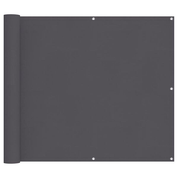 vidaXL Pantalla de balc&oacute;n 100% poli&eacute;ster Oxford antracita 90x1000 cm