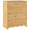 vidaXL Cajonera Drammen Roble 76,5 x 40 x 91 cm Madera maciza de Pino