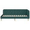 vidaXL Estructura de cama en esquina Verde oscuro 90 x 200 cm tela