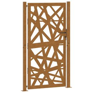 vidaXL Puerta de jard&iacute;n 100x200 cm acero corten dise&ntilde;o ligero