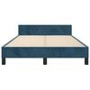 vidaXL Estructura de cama sin colch&oacute;n terciopelo azul oscuro 120x200cm