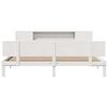 vidaXL Cama con estantería sin colchón madera maciza blanca 180x200 cm