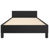vidaXL Estructura de cama sin colchón cuero sintético negro 100x200 cm