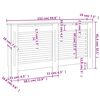 vidaXL Cubierta para radiador MDF blanco 152x19x81,5 cm