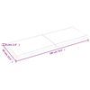 vidaXL Encimera de baño madera maciza sin tratar 180x60x(2-6) cm