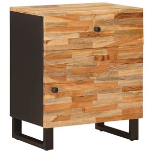 vidaXL Mueble cama Marr&oacute;n 50 x 33 x 60 cm Madera de mango maciza