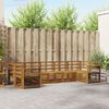 vidaXL Juegos de sof&aacute;s 7 pcs Natural Madera de Acacia S&oacute;lida