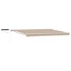 vidaXL Toldo Retr&aacute;ctil El&eacute;ctrico Beige y Blanco 4,5 x 3 m