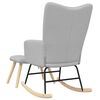 vidaXL Mecedora con reposapi&eacute;s de tela gris nube