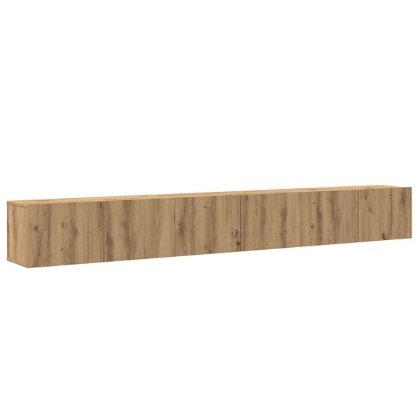 vidaXL Mueble para TV de pared madera contrachapada artesanal 3 piezas