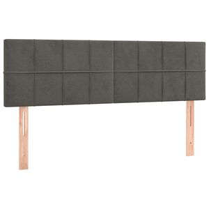 vidaXL Cabeceros terciopelo gris oscuro 144x5x78/88 cm