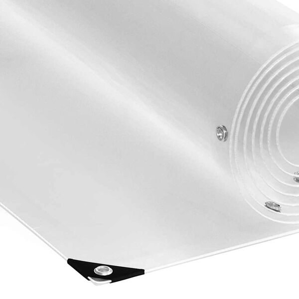 vidaXL Lona transparente con ojales PVC 1x2 m