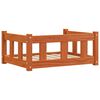 vidaXL Cama para perro Marr&oacute;n cera 65,5 x 50 x 28 cm
