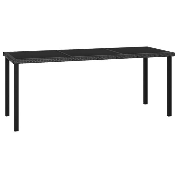 vidaXL Conjunto de comedor de jardín 7 piezas ratán sintético negro