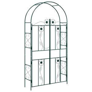 vidaXL Arco de jard&iacute;n Verde 115 x 37 x 226 cm Acero