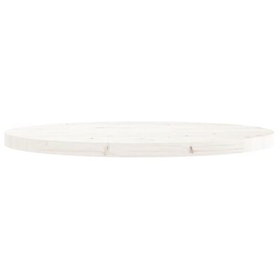 vidaXL Tablero de mesa redondo madera maciza de pino blanco Ø80x3 cm
