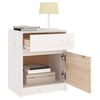 vidaXL Mesita de noche madera maciza de pino blanca 40x31x50 cm