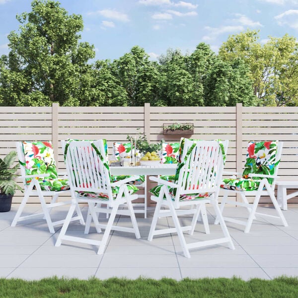 vidaXL Cojines para silla respaldo bajo 6 uds tela Oxford multicolor